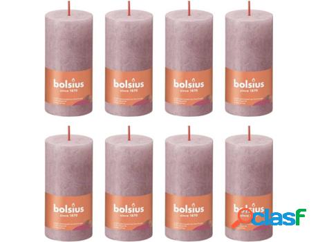 Set 8 Velas BOLSIUS Shine Ceniza (Rosa - Duración: 30h)