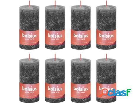 Set 8 Velas BOLSIUS Shine Tempestuoso (Gris - Duración: