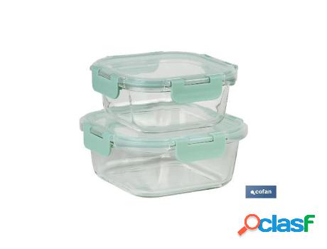Set de 2 recipientes de borosilicato modelo agatha 520 ml -