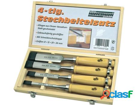 Set de 4 Formones para Madera BRÜDER MANNESMANN