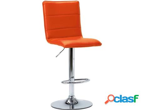 Silla de Bar VIDAXL Cuero Artificial Naranja