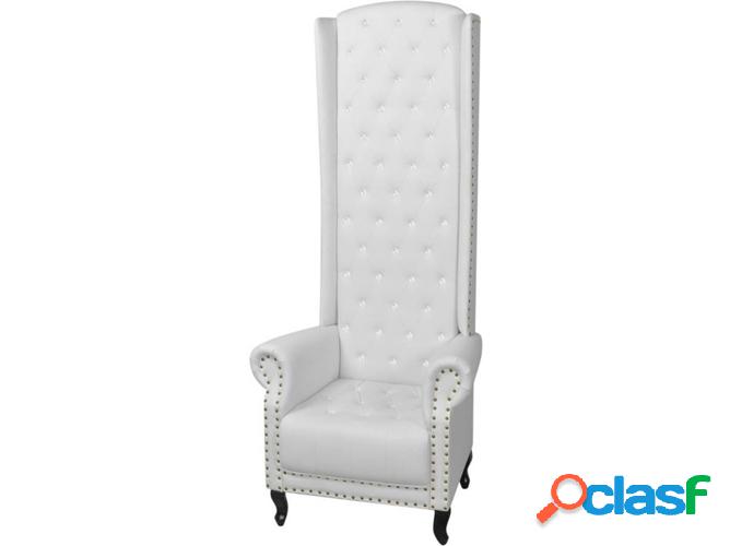 Sillón VIDAXL espaldas altas cuero artificial blanco