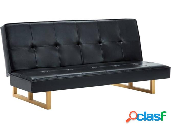 Sofá-Cama VIDAXL en cuero artificial negro