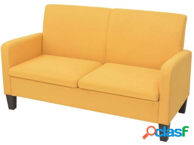 Sofá VIDAXL 2 plazas 135x65x76 cm Amarillo