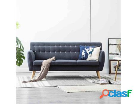 Sofá VIDAXL 247125 Tela Gris (Plazas: 82)
