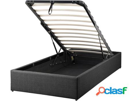 Somieres Tapizado Dinan con Almacenamiento (Gris -