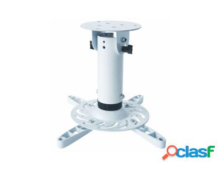 Soporte de techo para proyectores, Altura 20 cm, blanco