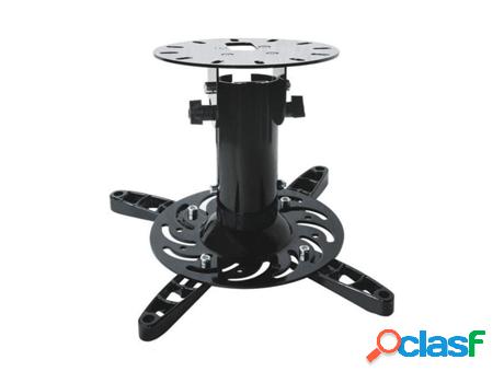 Soporte de techo para proyectores, Altura 20 cm, negro