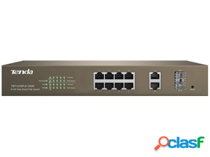 Switch TENDA 8FE+2GE+2SPF 150 TEF1210P-8