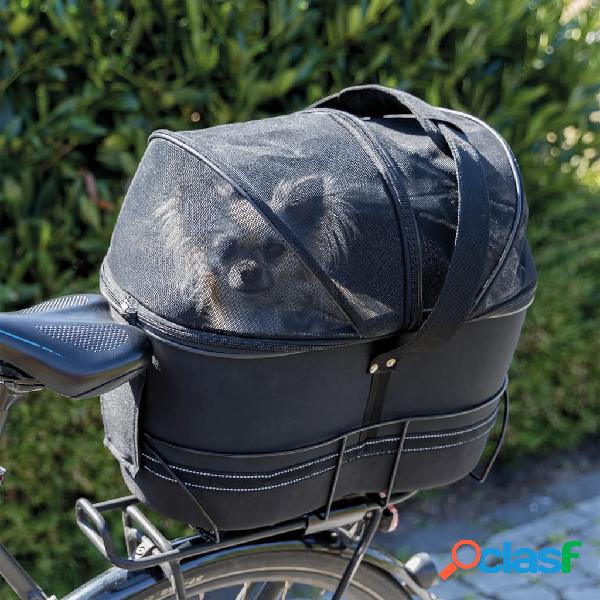 TRIXIE Cesta trasera de bicicleta para mascotas negro