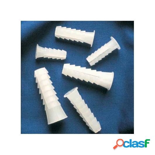 Taco Fijacion Estriado 07X23Mm Blanco Sumiplas 25 Pz