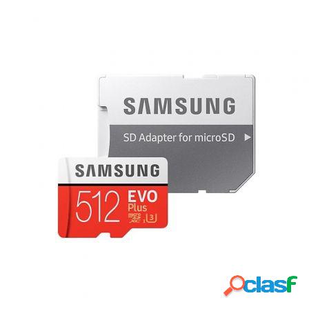 Tarjeta de memoria samsung evo plus 512gb microsd xc con