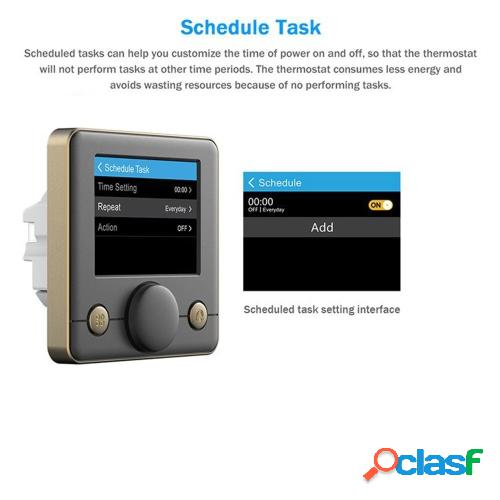 Termostato Modbus 3A Wifi inteligente/485 con pantalla LCD