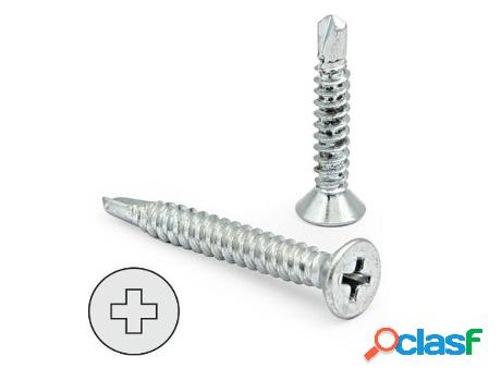 Tornillo broca rosca chapa cabeza plana din 7504-p