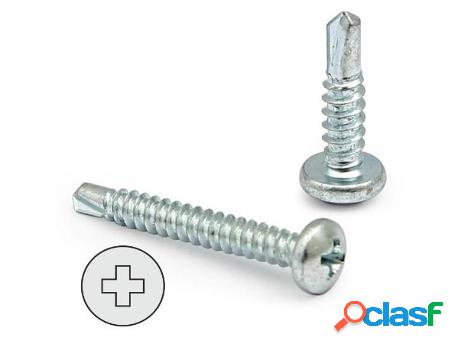 Tornillo broca rosca chapa cabeza redonda din 7504-n