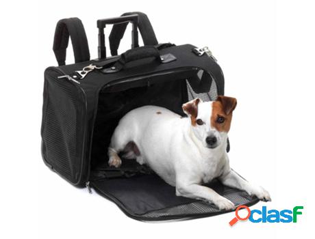 Transportín para Perros FLAMINGO Trolley (Negro - Tejido -