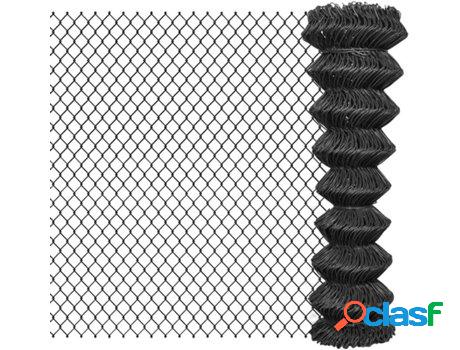 Valla VIDAXL Acero Gris (25x1,5 m)