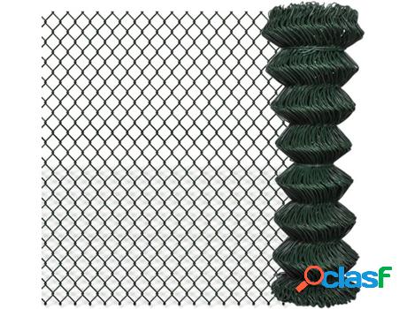 Valla VIDAXL Acero Verde (1,25x25 m)