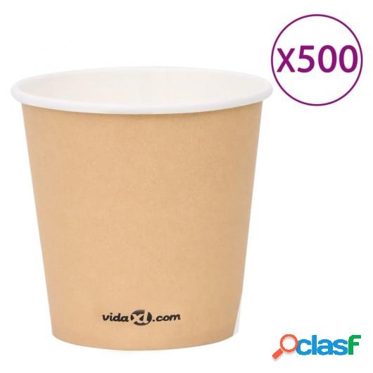 Vasos de papel de café 120 ml 500 uds marrón
