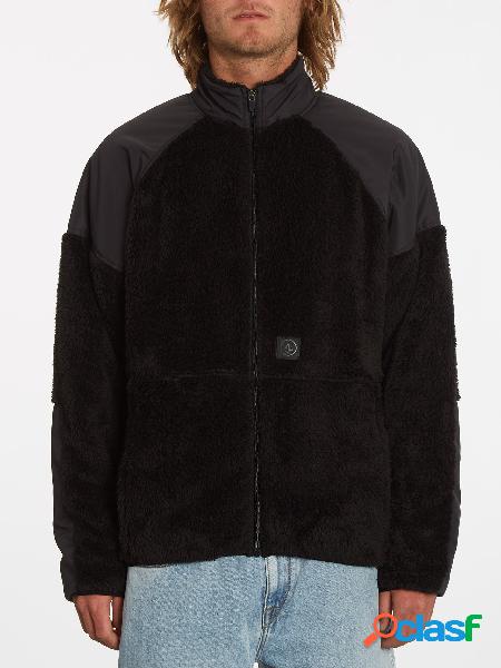 Volcom Sudadera con cremallera Runtime Error - BLACK