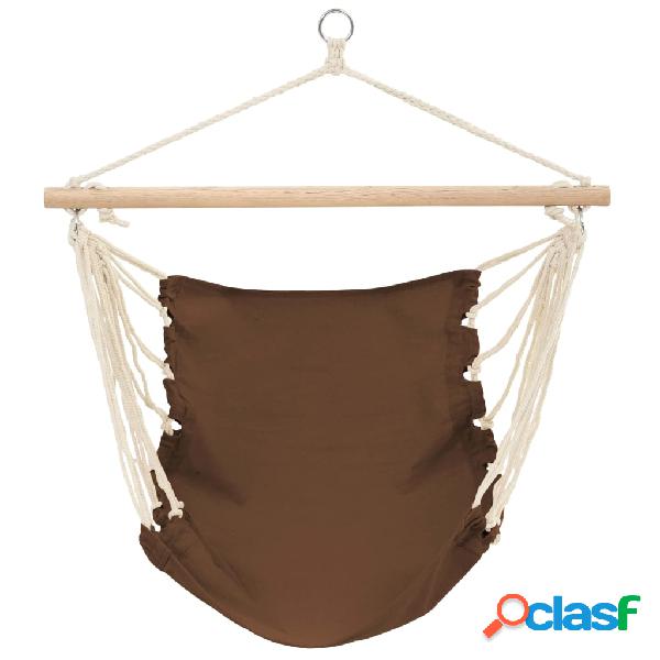 vidaXL Hamaca Silla 100 x 80 cm Algodón Marrón