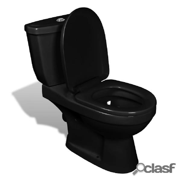 vidaXL Inodoro WC con cisterna negro