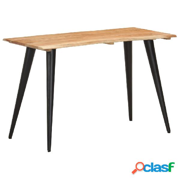 vidaXL Mesa de comedor con bordes naturales madera acacia