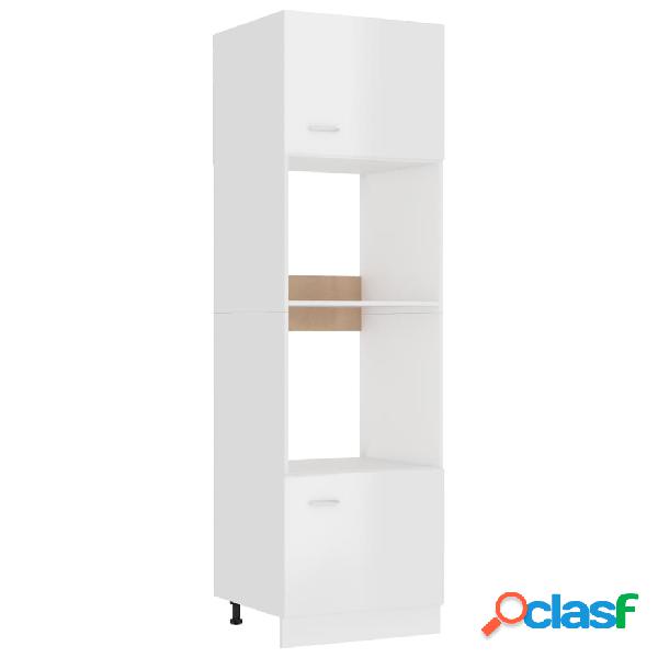 vidaXL Mueble de microondas aglomerado blanco brillante