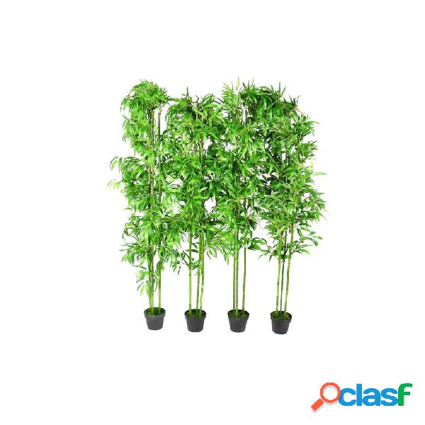 vidaXL Planta artificial de bambú set de 4 unidades 190 cm