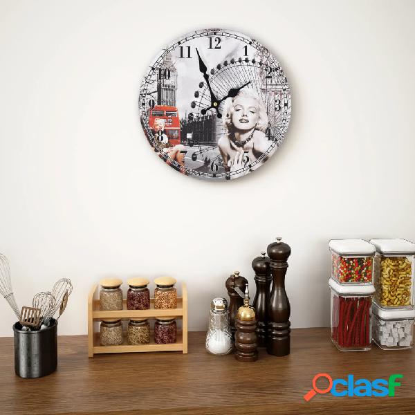 vidaXL Reloj de pared vintage Marilyn Monroe 30 cm
