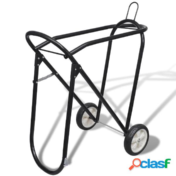vidaXL Soporte metálico y plegable para silla de montar a