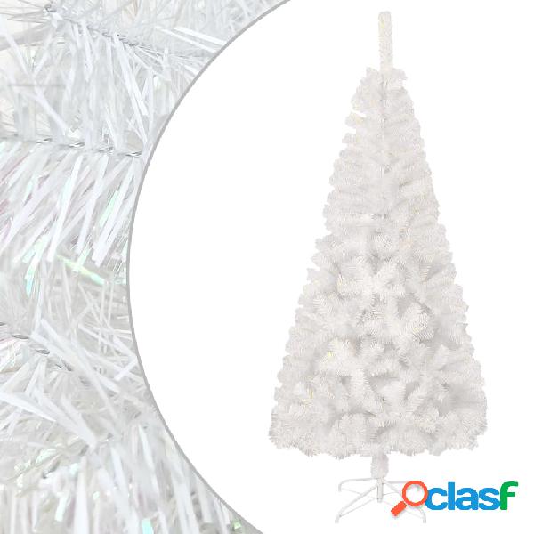 vidaXL Árbol Navidad artificial puntas iridiscentes PVC