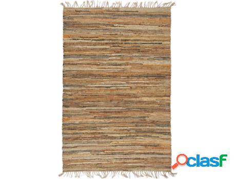 Alfombra VIDAXL Abstracto Rectangular (Castaño - 120x170 cm