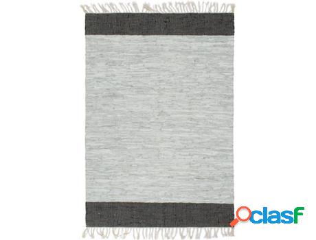 Alfombra VIDAXL Sin Estándar Rectangular (Gris - 80x160cm -