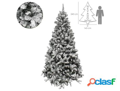Arbol de navidad nevado 240 cm. 1500 ramas. hojas de pvc con