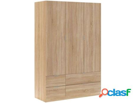 Armario HABITDESIGN LCX (Roble - Melamina - 135x200x52 cm)