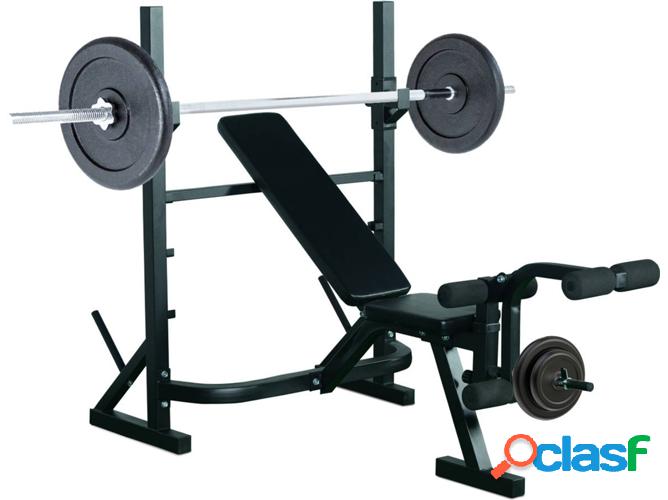 Banco de Musculación OUTSUNNY A91-031 (Negro - Peso Máx: