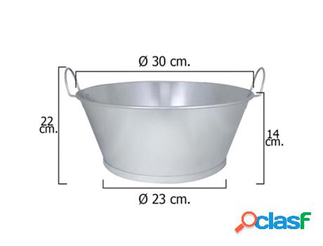 Barreño galvanizado baño 12 30x14 cm. 6 litros