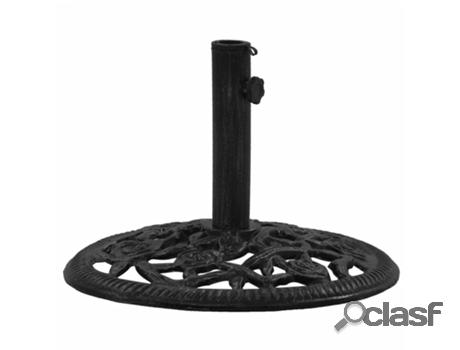 Base De Sombrilla De Hierro Fundido VIDAXL (Negro -Hierro