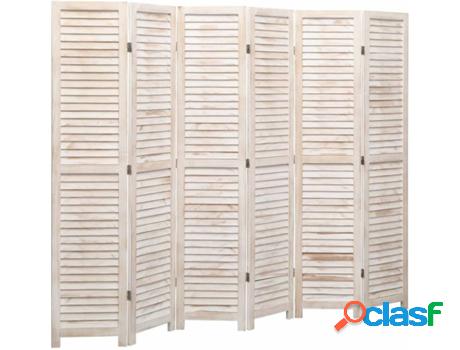 Biombo con 6 paneles VIDAXL madera blanco (210x165 cm)