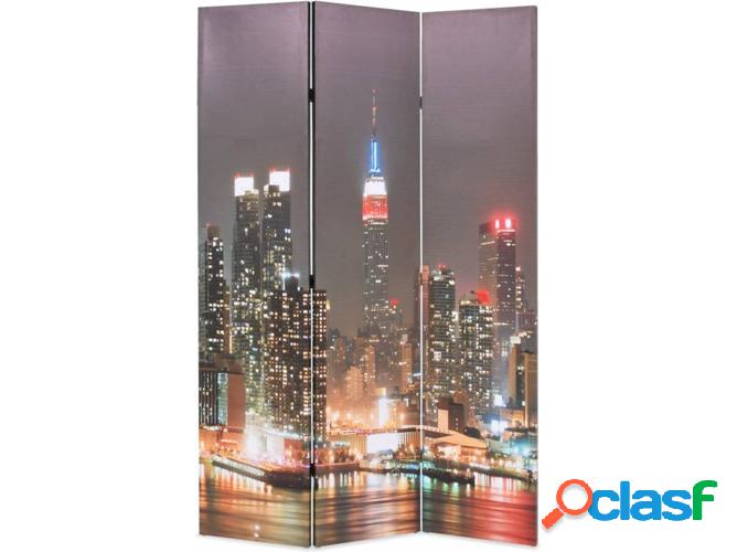Biombo plegable VIDAXL Nova Iorque de noche (120x170 cm)