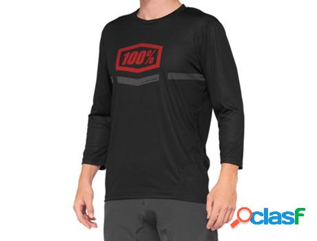 Blusa para 100% Airmatic Manga Negro Rojo (L)