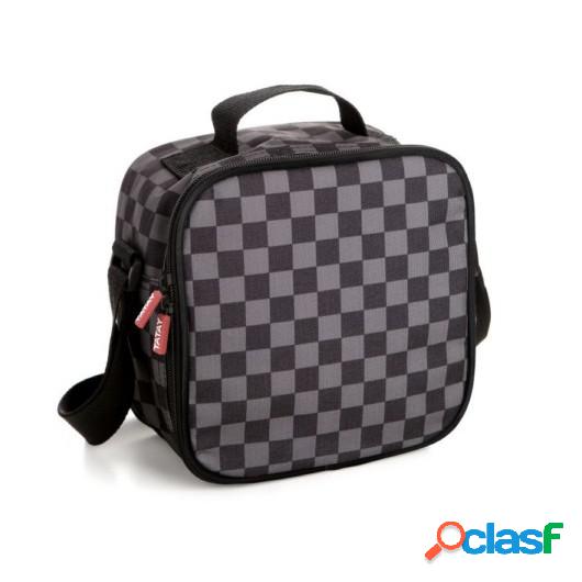 Bolsa Porta Alimentos 4 Hermeticos Chess Negro/Gris