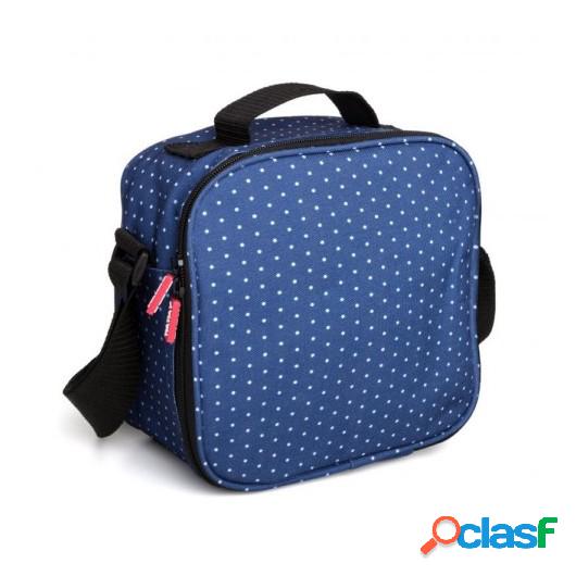 Bolsa Porta Alimentos 4 Hermeticos Dots Azul Poliester Tatay