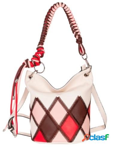 Bolso Martina K Rombos En Colores Rojo