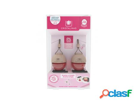 CRISTALINAS Ambientador de Coche Pack Duo 6ml Aroma a Limpio