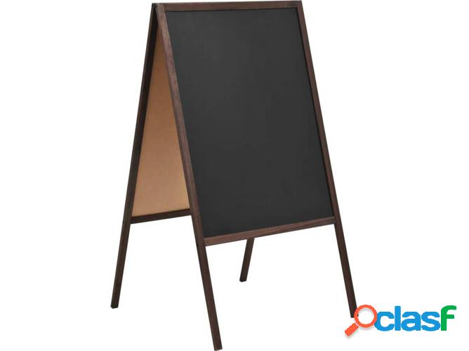 Caballete Publicitario VIDAXL Doble (60x80cm - Madera -