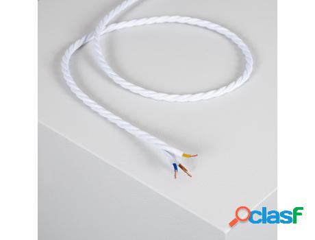 Cable Textil Eléctrico LEDKIA (Blanco - - - Tela)