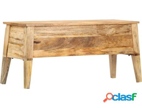 Caja De Almacenaje De Madera Maciza De Mango (99X35X48 cm)