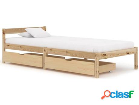 Cama VIDAXL 3060327 (Marrón - Madera - Compatible con